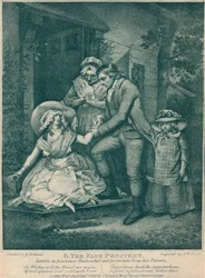 公正な悔い改め：悔い改めにおけるレティシアは、彼女の両親からの安心と保護を見つけます、1789