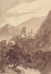 In the Grisons （ペン＆インク、水彩、紙