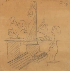 彫像と遺跡