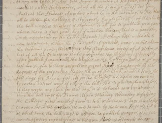 セントアンドリュースの学生であるジョンロウから叔父への手紙、1691年