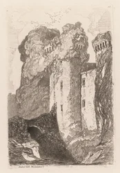 Liber Studiorium：ラグランド城、モンムーシャー、1838年。