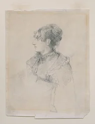 ジョン・セル・コトマン夫人の妹、パー夫人（？）の肖像（「Portrait of Mrs J S Cotman」と呼ばれる）1815年頃（紙に黒鉛・チョーク