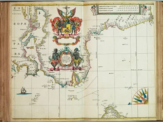 イングランドのランズエンドからボナ・エスペランカ岬までの海岸図