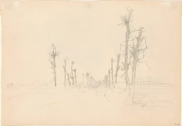 荒廃した風景［裏面］、1918年