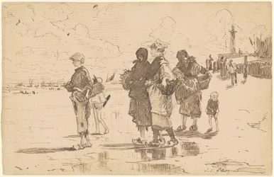 釣りに出発、1878年。