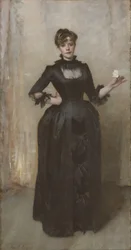 バラを持つ婦人（シャーロット・ルイーズ・ブルクハルト）、1882年