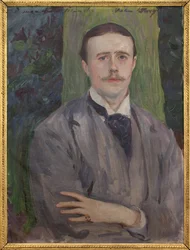 ジャック・エミール・ブランシュ（1861-1942）の肖像。ジョン・シンガー・サージェント（1856-1925）の絵画、油彩・キャンバス、20世紀フランス美術。ルーアン美術博物館。
