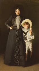 エドワードL.デイビス夫人と彼女の息子の肖像、リビングストンデイビス、1890