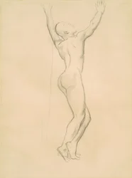 アポロンとダフネの習作、c. 1918年。