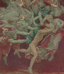 ボストン美術館、壁画のための研究：オレステスと怒り