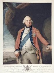 The Most Noble Charles Marquis Cornwallis, pub.1798年（彩色済み彫刻