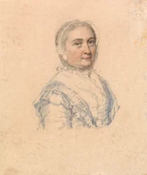 Retrato de uma mulher tirado da vida, voltado para a direita