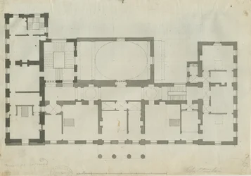 チリントンホール：ペンと鉛筆画、nd [1789]（描画）