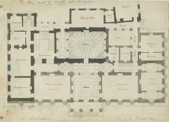 チリントンホール：ペンと鉛筆画、nd [1789]