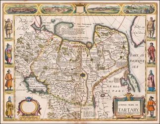 1626年、ジョン・スピードによる韃靼の地図