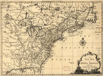 最新の発見から生まれた北アメリカの新しい地図。LOC 75693504