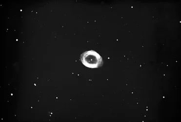 天文スライドグラス、こと座環状星雲（ガラスネガ）