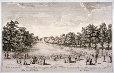 セント・ジェームズ・パークの運河、ウェストミンスター、ロンドン、c1740