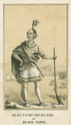 Ma-Tai-Me-She-Kia-KiakまたはBlack Hawk、1840
