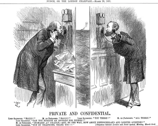 プライベートおよびコンフィデンシャル、英仏の電話回線の開設、1891年