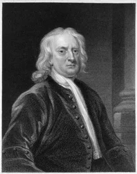 アイザックニュートン卿の肖像（1642-1727）、エドワードスクリーベン（1775-1841）によって彫刻