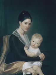 マリナス・ウィレット夫人とその息子マリナス・ジュニア 1802年頃