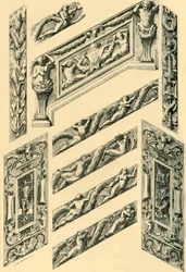 階段の装飾、c1870s、1881の詳細。