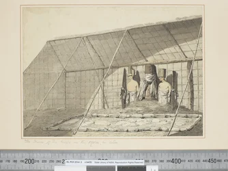 F.18 アトーイのモライにある家の内部 1773-84年頃（水彩画