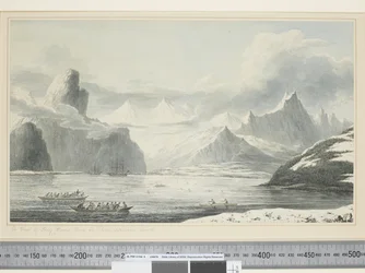 F.25 プリンス・ウィリアムス海峡のスナッグ・コーナー・コーブの眺め（1773-84年頃）（水彩画