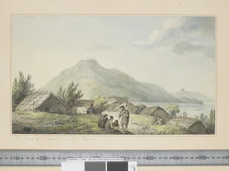 F.2 「ニューゼーランド島のヒッパの体内」 1773-84年頃 （水彩画と版画