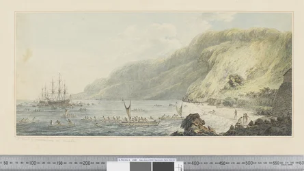 F.39 オーウィーのカラカクアの眺め, 1783-84年頃 （水彩画