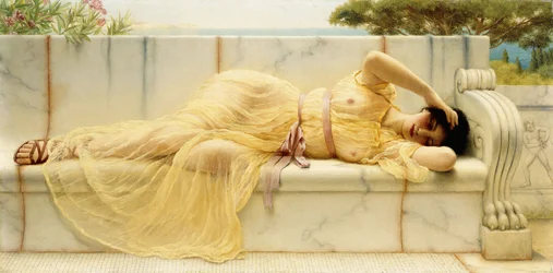 黄色いドレープをまとった少女、1901年