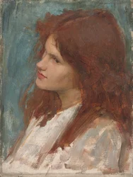 少女の頭c。 1892-1900