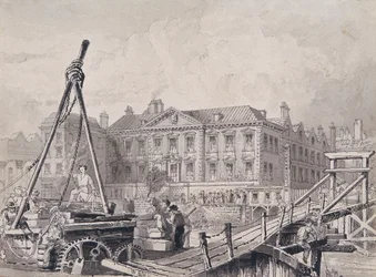 ロンドン北東部の魚屋ホール、c1835