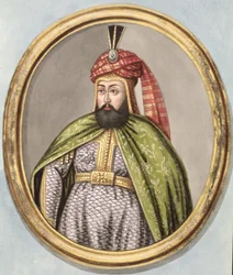 アムラト（ムラト）4世（1612-40）スルタン在位：1623-40『トルコ皇帝肖像画集』より