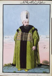 イブラヒム（1615-48）スルタン在位1640-48年、『トルコ皇帝肖像画集』より