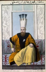 マフムード1世（1696-1754）スルタン在位1730-54年『トルコ皇帝肖像画集』より
