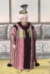 ムスタファ2世（1664-1703）スルタン在位1695-1703年『トルコ皇帝肖像画シリーズ』より