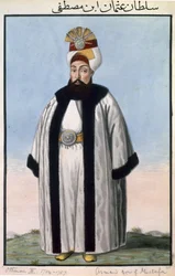 オスマン三世（1699-1757）スルタン在位1754-57年、『トルコ皇帝肖像画シリーズ』より