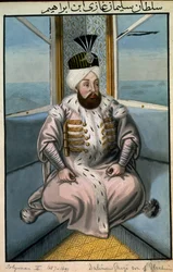 ソリマン2世（1642-91）スルタン在位1687-91年、『トルコ皇帝肖像画集』より