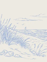 穏やかな海岸の風景