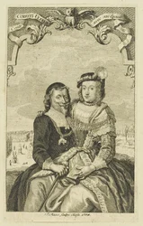 コーフィッツ・ウルフェルトと妻のレオノーラ・クリスティーナの二重肖像画、1754 年。