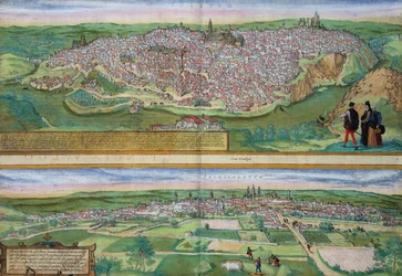 トレドとバリャドリッドの地図、ブラウン（1541-1622）とフランツ・ホーゲンバーグ（1535-90）による「世界」、1572年頃