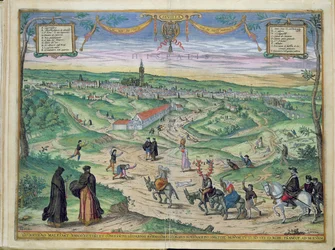 セビリアの町計画、Georg Braun（1541-1622）およびFrans Hogenberg（1535-90）による &39;Civitates Orbis Terrarum&39;から、1593年（詳細は202049を参照）