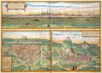 ゲオルグブラウン（1541-1622）とフランスホーゲンブルグ（1535-90）によるCivitates Orbis Terrarumのメッツ、ヴュルツブルク、シッテンセン、1572年頃