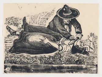 ベスト仕立て屋で喉切りのフランシスコ・ゲレーロが女性を殺害する、19...頃、1905-1910年頃。