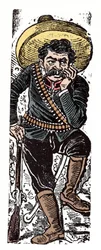 メキシコ革命(1910-1920) - エミリアーノ・サパタの革命家を信奉したエル・ジェネラル・ジェノベボ・デ・ラ・オ - キシログラフィー：ホセ・グアダルーペ・ポサダ(1852-1913)