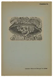 Calavera de la Catrina、c.1910、1943年に印刷（彫刻による写真レリーフエッチング）