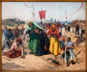 約束; Jose Malhoa（1855-1933）による絵画、木に油彩