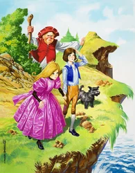 山の男（紙にグワッシュ）